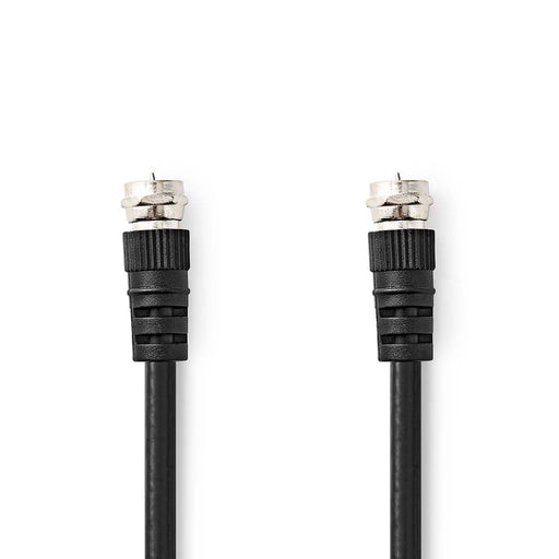 Nedis Satellite & Antenna Cable - F Male, F Male, Nickel Plated, Black - Envelope