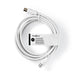 Nedis Coax Cable - IEC (Coax) Male, IEC (Coax) Female, Nickel Plated, White - Tag