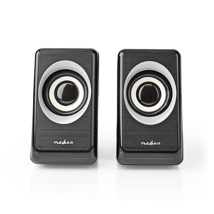 Nedis PC Speaker - 2.0, 18 W, 3.5 mm Male, Volume control - Connection output