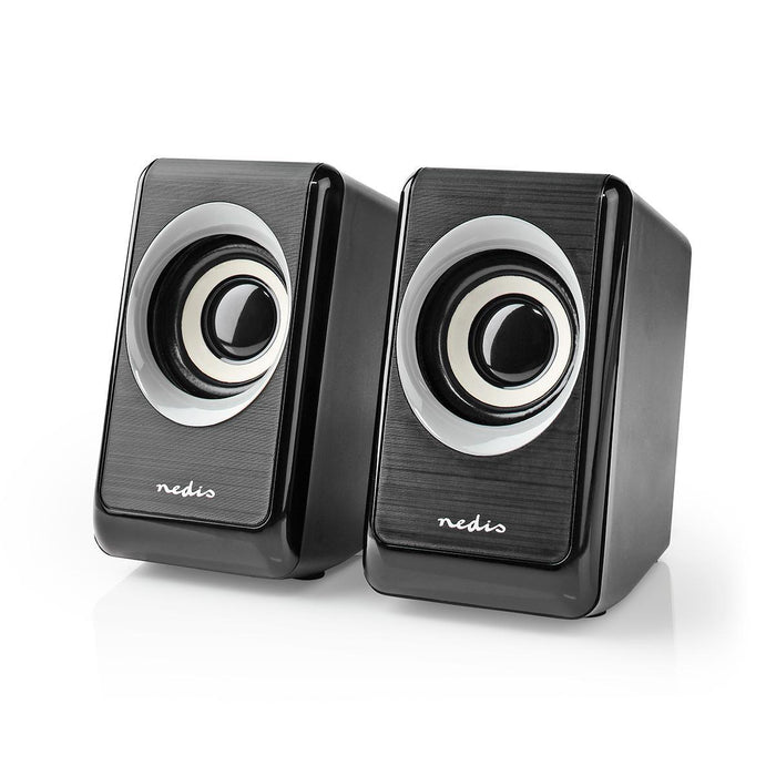 Nedis PC Speaker - 2.0, 18 W, 3.5 mm Male, Volume control - Connection output