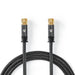 Nedis Satellite & Antenna Cable - F Male, F Male, Gold Plated, Grey / Gun Metal Grey - Cover Window Box