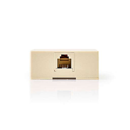 Nedis Telecom Wall Box - Connector type: RJ11, RJ11 Female, RJ11 Female, PVC - Ivory