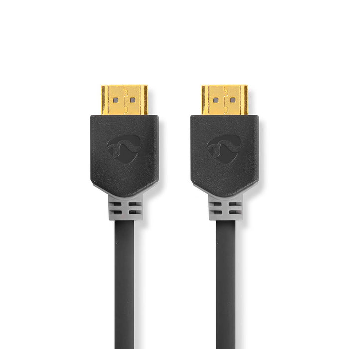 Nedis High Speed HDMI Cable with Ethernet - HDMI Connector, HDMI Connector, 4K@30Hz, Anthracite - Window Box