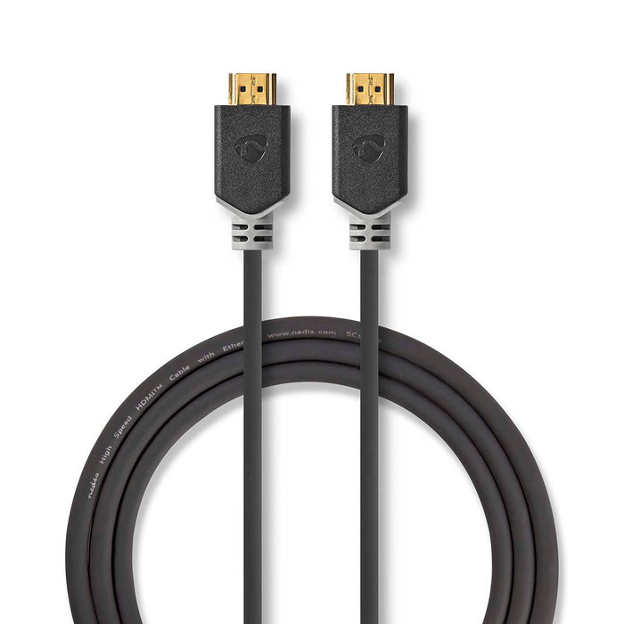 Nedis Premium High Speed HDMI Cable with Ethernet - HDMI Connector, HDMI Connector, 4K@60Hz, Anthracite - Box