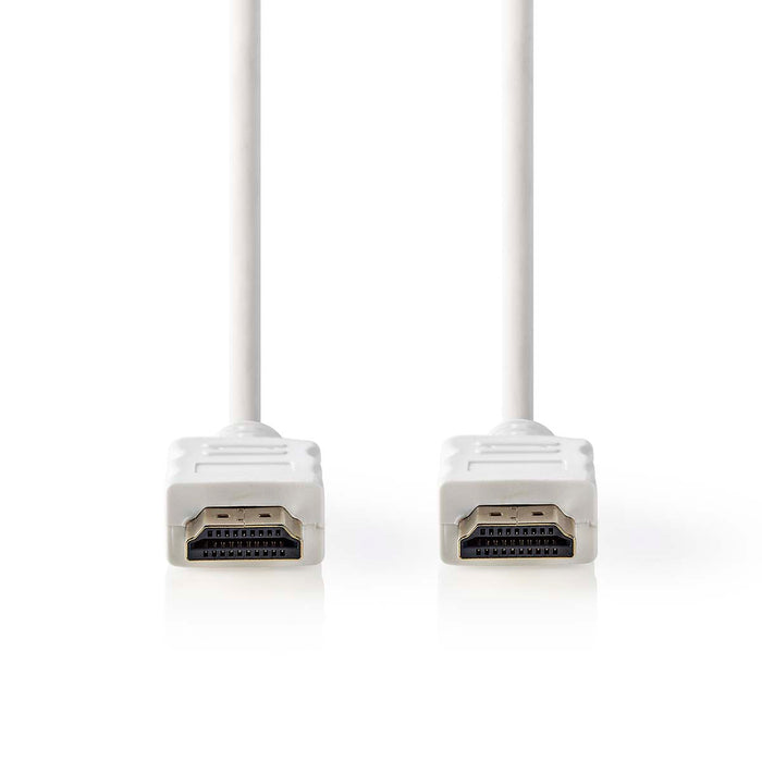 Nedis High Speed HDMI Cable with Ethernet - HDMI Connector, HDMI Connector, 4K@30Hz, White - Box