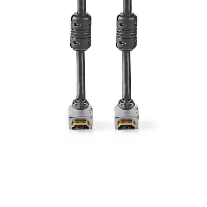 Nedis High Speed HDMI Cable with Ethernet - HDMI Connector, HDMI Connector, 4K@60Hz, Anthracite - Box