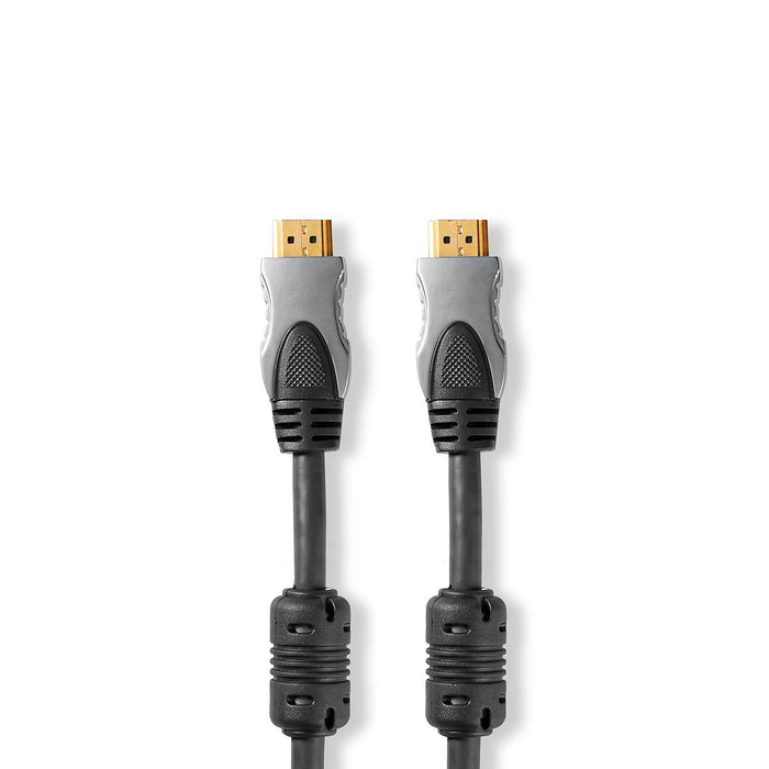 Nedis High Speed HDMI Cable with Ethernet - HDMI Connector, HDMI Connector, 4K@60Hz, Anthracite - Box