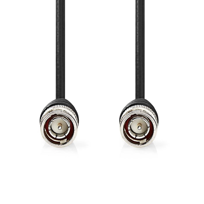 Nedis BNC Video Cable - BNC Male, BNC Male, Nickel Plated, Black - Label