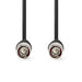 Nedis BNC Video Cable - BNC Male, BNC Male, Nickel Plated, Black - Label