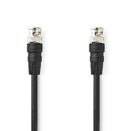 Nedis BNC Video Cable - BNC Male, BNC Male, Nickel Plated, Black - Label