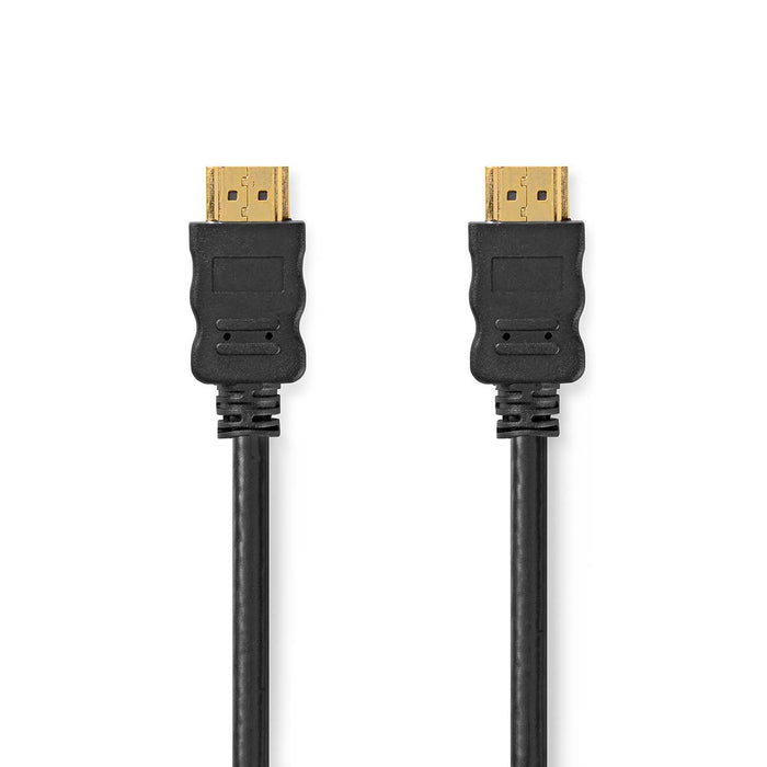 Nedis High Speed HDMI Cable with Ethernet - HDMI Connector, HDMI Connector, 4K@30Hz, Black - Label