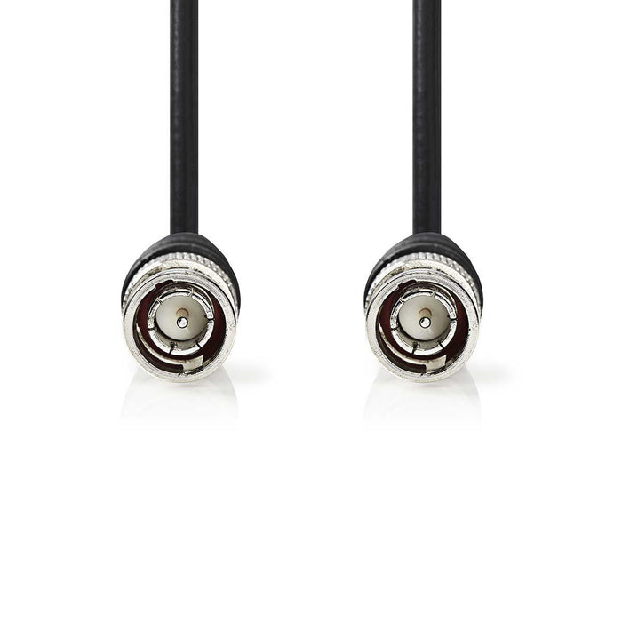 Nedis BNC Video Cable - BNC Male, BNC Male, Nickel Plated, Black - Envelope