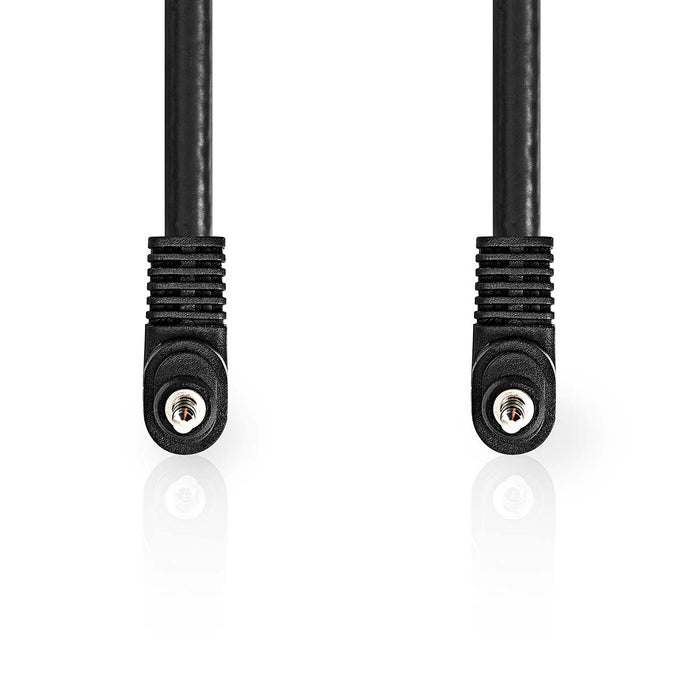 Nedis Audio Video Cable - 3.5 mm Male, 3.5 mm Male, Nickel Plated, PVC - Black