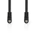 Nedis Audio Video Cable - 3.5 mm Male, 3.5 mm Male, Nickel Plated, PVC - Black