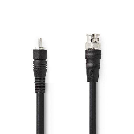 Nedis BNC Video Cable - BNC Male, RCA Male, Nickel Plated, Black - Envelope