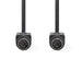 Nedis S-Video Cable - S-Video Male, S-Video Male, Nickel Plated, Black - Envelope