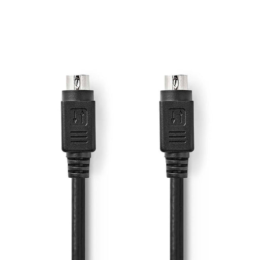 Nedis S-Video Cable - S-Video Male, S-Video Male, Nickel Plated, Black - Envelope