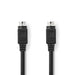 Nedis S-Video Cable - S-Video Male, S-Video Male, Nickel Plated, Black - Envelope