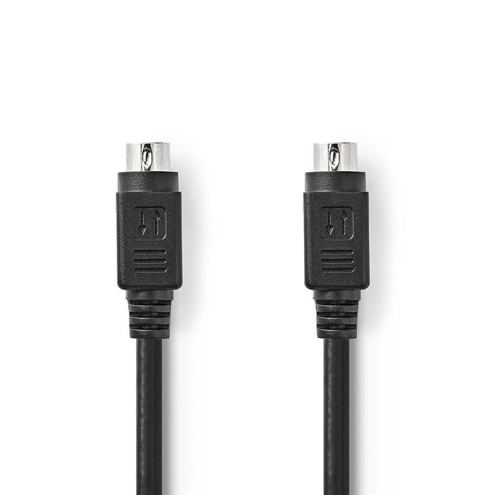 Nedis S-Video Cable - S-Video Male, S-Video Male, Nickel Plated, Black - Polybag