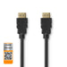 Nedis Premium High Speed HDMI Cable with Ethernet - HDMI Connector, HDMI Connector, 4K@60Hz, Black - Polybag