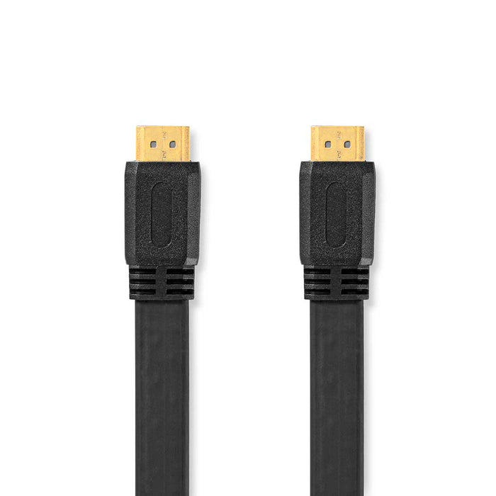 Nedis High Speed HDMI Cable with Ethernet - HDMI Connector, HDMI Connector, 4K@30Hz, Black - Polybag