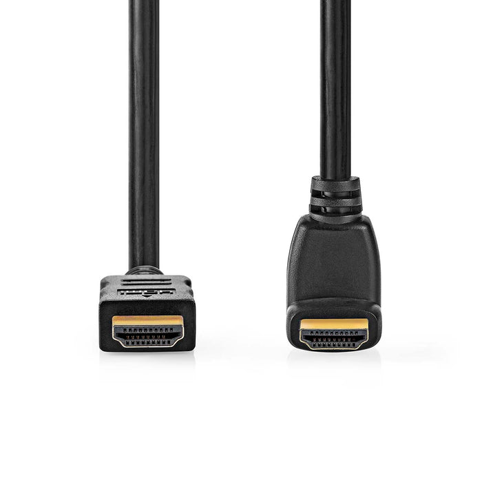 Nedis High Speed HDMI Cable with Ethernet - HDMI Connector, HDMI Connector, 4K@30Hz, Black - Polybag