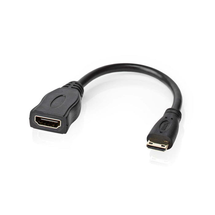 Nedis High Speed HDMI Cable with Ethernet - HDMI Mini Connector, HDMI Output, 4K@30Hz, Black - Polybag