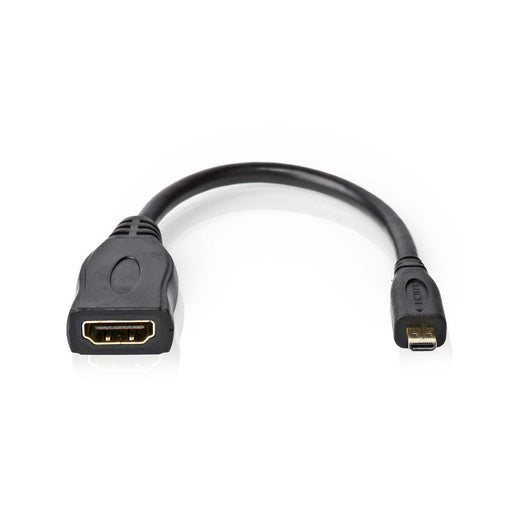 Nedis High Speed HDMI Cable with Ethernet - HDMI Micro Connector, HDMI Output, 4K@30Hz, Black - Polybag