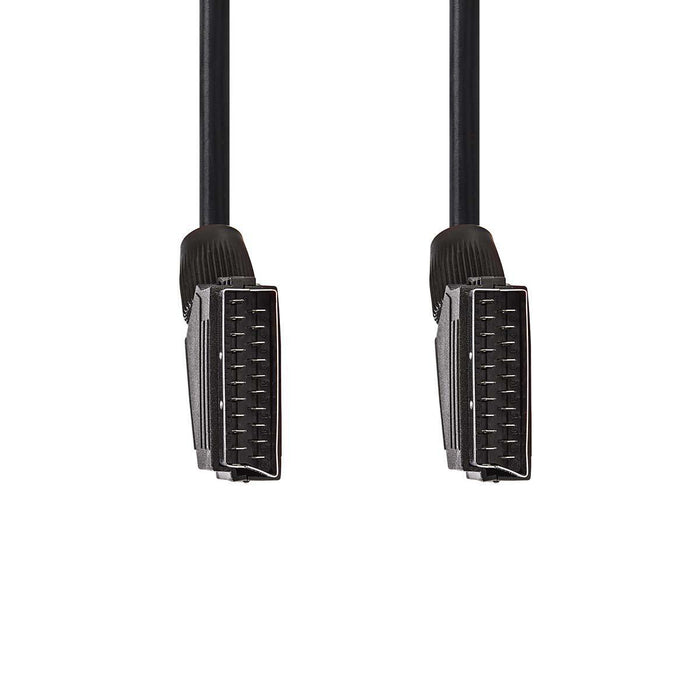 Nedis SCART Cable - SCART Male, SCART Male, Nickel Plated, Black - Tag