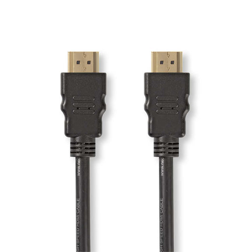 Nedis High Speed HDMI Cable with Ethernet - HDMI Connector, HDMI Connector, 1080p@60Hz, Black - Tag