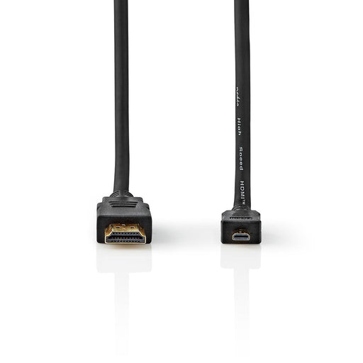 Nedis High Speed HDMI Cable with Ethernet - HDMI Connector, HDMI Micro Connector, 4K@30Hz, Black - Tag