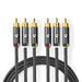 Nedis Composite Video Cable - 3x RCA Male, 3x RCA Male, Gold Plated, Anthracite / Gun Metal Grey - Cover Window Box