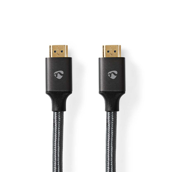 Nedis High Speed HDMI Cable with Ethernet - HDMI Connector, HDMI Connector, 4K@30Hz, Gun Metal Grey - Cover Box