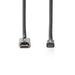 Nedis High Speed HDMI Cable with Ethernet - HDMI Connector, HDMI Micro Connector, 4K@60Hz, Anthracite / Gun Metal Grey - Cover Window Box