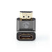 Nedis HDMI Adapter - HDMI Connector / HDMI Male, HDMI Female / HDMI Output, Gold Plated, 1 pcs - Cover Window Box