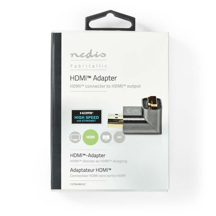 Nedis HDMI Adapter - HDMI Connector / HDMI Male, HDMI Female / HDMI Output, Gold Plated, 1 pcs - Cover Window Box