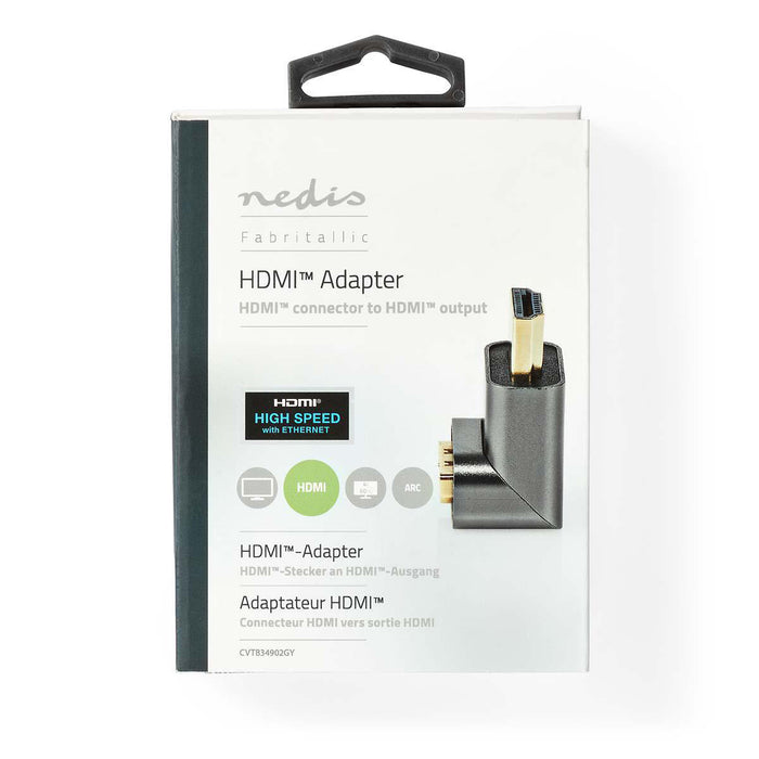 Nedis HDMI Adapter - HDMI Connector / HDMI Male, HDMI Female / HDMI Output, Gold Plated, 1 pcs - Cover Window Box