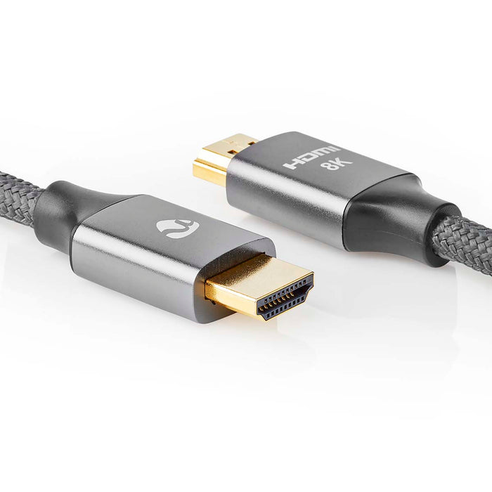 Nedis Ultra High Speed HDMI Cable - HDMI Connector, HDMI Connector, 8K@60Hz, Gun Metal Grey - Cover Box