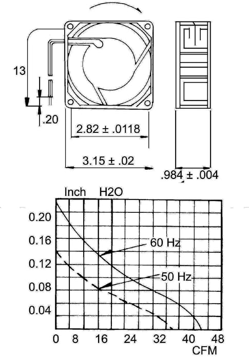 Sunon Axial Fan AC 80 x 80 x 38 mm