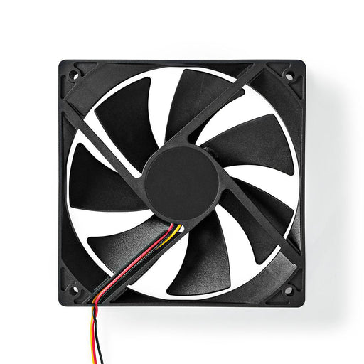 Nedis DC Fan - DC, Fan size: 120 mm, 3-Pin, 19.2 dBA - Black