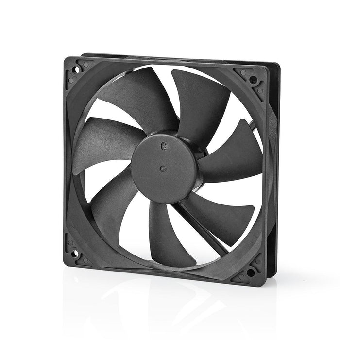 Nedis DC Fan - DC, Fan size: 120 mm, 3-Pin, 19.2 dBA - Black