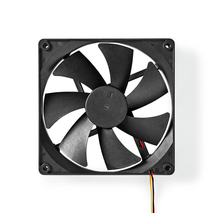 Nedis DC Fan - DC, Fan size: 140 mm, 3-Pin, 24.9 dBA - Black