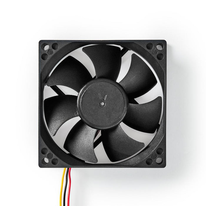 Nedis DC Fan - DC, Fan size: 80 mm, 3-Pin, 35.6 dBA - Black