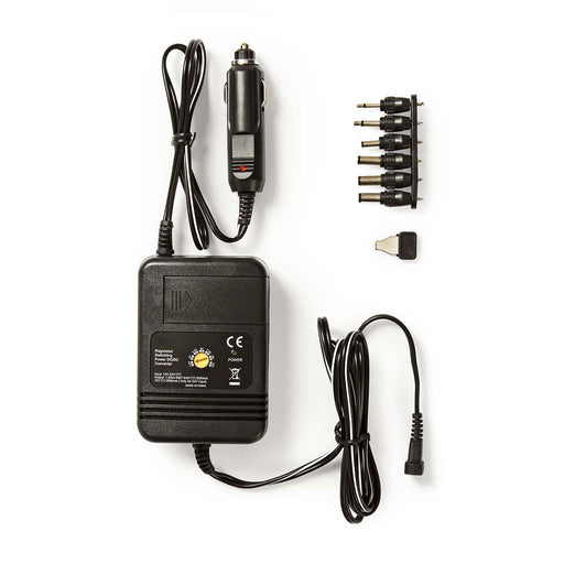 Nedis Universal DC/DC Power Adapter - Car Adapter, 24 W, Input voltage: 12 V DC / 24 V DC, Maximum output current per port: 2.0 A - Black