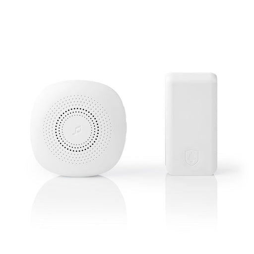 Nedis Wireless Doorbell Set - Mains Powered, 220 - 240 V AC 50 Hz, 1x CR2032, 1 Receiver - White