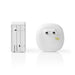 Nedis Wireless Doorbell Set - Mains Powered, 220 - 240 V AC 50 Hz, 1x CR2032, 1 Receiver - White