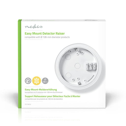 Nedis Magnetic Detector Mount - Diameter: 128 mm, Screw and Plug, ABS+, Number of Products in Package: 1 - White