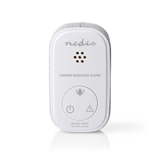 Nedis Carbon Monoxide Alarm - Battery Powered, Battery life up to: 1 year, With pause button, 85 dB - White