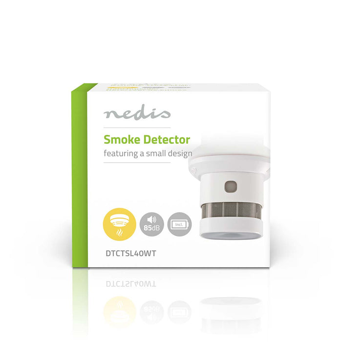 Nedis Smoke Alarm - Battery Powered, Battery life up to: 1 year, EN 14604, ABS - White