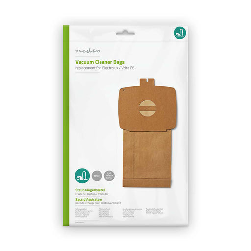 Nedis Vacuum Cleaner Bag - 10 pcs, Paper, Most sold for: Electrolux, Most sold for: Electrolux - Brown